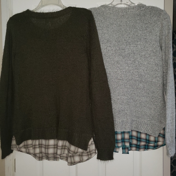 Sonoma Med Sweaters qty 2 Green & Grey - Picture 5 of 9